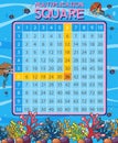 Math Multiplication Square Underwater Scene