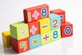 Math number colorful, education study mathematics learning teach concept