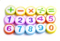 Math Number colorful on white background
