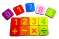 Math Number colorful : Education study mathematics learning teach concept