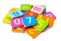 Math number colorful, education study mathematics learning teach concept