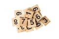 Math number wooden, education study mathematics learning teach concept