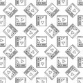 Math Online Video vector online class learning line seamless pattern