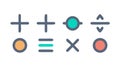 Math Operations Symbols Education Vector Icon, Algebra, Calculation, vector design Generative AI Royalty Free Stock Photo