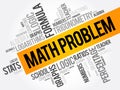 Math problem word cloud collage, education concept background Royalty Free Stock Photo