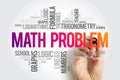 Math problem word cloud collage, education concept background Royalty Free Stock Photo