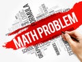Math problem word cloud collage Royalty Free Stock Photo