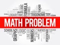 Math problem word cloud collage, education concept background Royalty Free Stock Photo