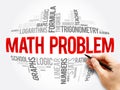 Math problem word cloud collage