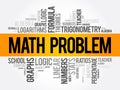 Math problem word cloud collage Royalty Free Stock Photo