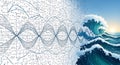 Math, Science Waves Decoding Nature\'s Equations Royalty Free Stock Photo