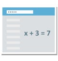 Math Screen Isolated Vector Icon Editable