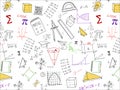 Math seamless pattern Vector background