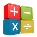 Math sign block Royalty Free Stock Photo