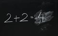 Math simple equation Royalty Free Stock Photo