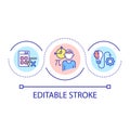 Math skills for programming loop concept icon Royalty Free Stock Photo