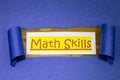 Math skills school education student mathematics study