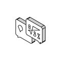 math solving geek isometric icon vector illustration