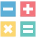 math symbols, calculation Color Isolated Vector Icon that can be easily modified or edit