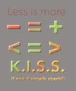 Math symbols form the old idiom that less is more.