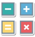 Math Symbols Isolated Vector Icon Editable Royalty Free Stock Photo