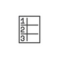 Math table outline icon