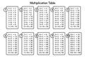 Math Table Vector Illustration Royalty Free Stock Photo