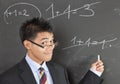 Math teacher pointing error Royalty Free Stock Photo