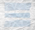 Math torn papers isolated on wrinkled white paper sheet Royalty Free Stock Photo