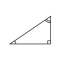 Math triangle icon. Vector illustration. EPS 10. Royalty Free Stock Photo