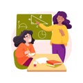 Math tutor isolated cartoon vector illustration.