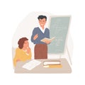 Math tutor isolated cartoon vector illustrations.