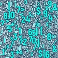 Math vector pattern. Math number background. mathematics symbols pattern