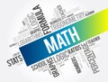 Math word cloud collage, education concept background Royalty Free Stock Photo