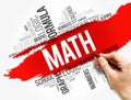 Math word cloud collage, education concept Royalty Free Stock Photo
