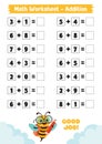 Math Worksheet Design For Kids Royalty Free Stock Photo