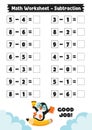 Math Worksheet Design For Kids Royalty Free Stock Photo