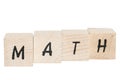 Math Written With Wooden Blocks. Royalty Free Stock Photo