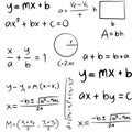 Mathamatics and physics formula background Royalty Free Stock Photo