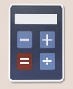 Mathematic calculator vector illustration icon Royalty Free Stock Photo