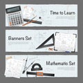 Mathematic Science Banners Set