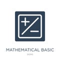 mathematical basic icon in trendy design style. mathematical basic icon isolated on white background. mathematical basic vector