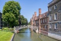 Mathematical Bridge in Cambridge with blue sky Royalty Free Stock Photo