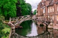 Mathematical bridge, Cambridge, UK Royalty Free Stock Photo