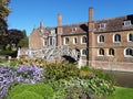 The Mathematical Bridge, Cambridge, UK, seen from the Backs Royalty Free Stock Photo