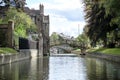 Mathematical bridge over Cam river Royalty Free Stock Photo