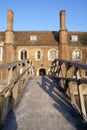 Mathematical Bridge in Queens' college Royalty Free Stock Photo