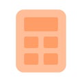 Mathematical calculations, calculation device, icon of calculator