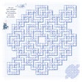 Mathematical crossword. Can you solve examples? Find solution for all equations and write numbers. Brain teaser book. Logic puzzle