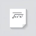 Mathematical Equation on Paper - Square Root of ex2d2 Royalty Free Stock Photo